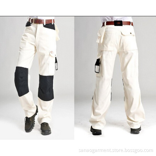 2015 new design cotton Double knee, intermediate can add pad work trousers